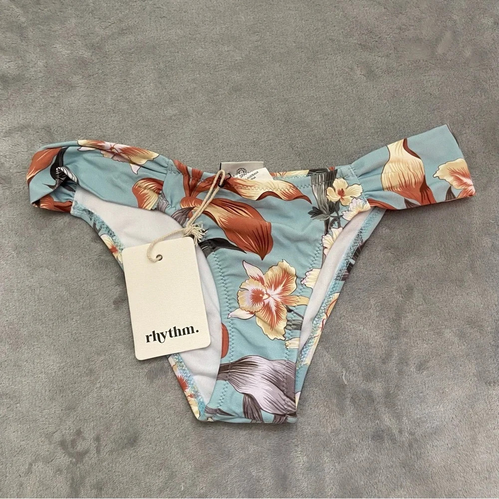 New! Rhythm x free people Leilani tropic pant clearwater 21622